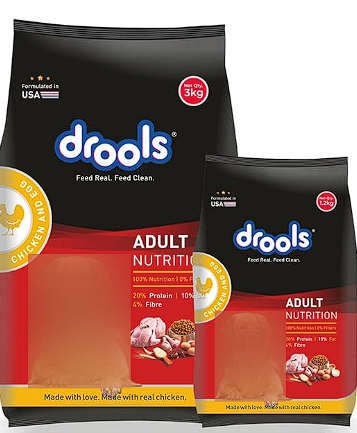 Drools Adult Dry Dog Food 4.2kg (3kg + 1.2kg Free) | Chicken & Egg Flavour | Supports Active Behaviour | Digestive Health & Immunity | Better Digestibility